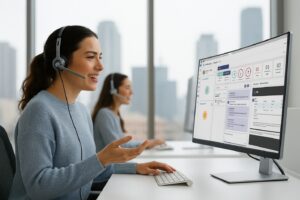 mobile interface for business communication app