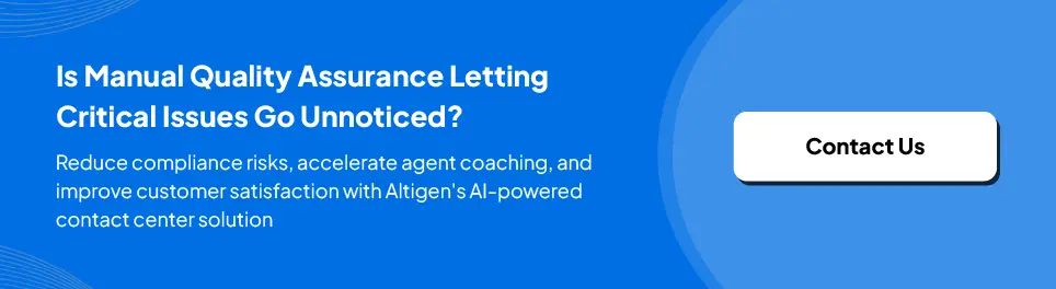 CTA image inviting visitors to contact Altigen for AI-powered call monitoring wih modern contact center solution