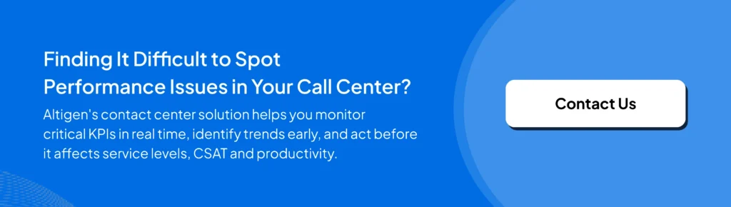 CTA image inviting visitors to contact Altigen for call center software that helps in tracking performance.