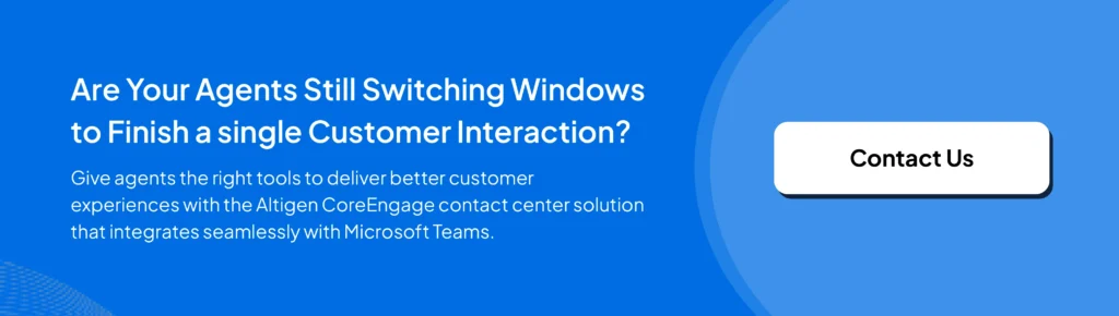 CTA image inviting visitors to contact Altigen to explore CoreEngage customer experience platform