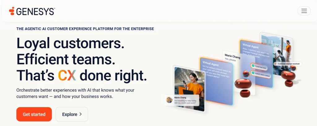 Genesys website screenshot
